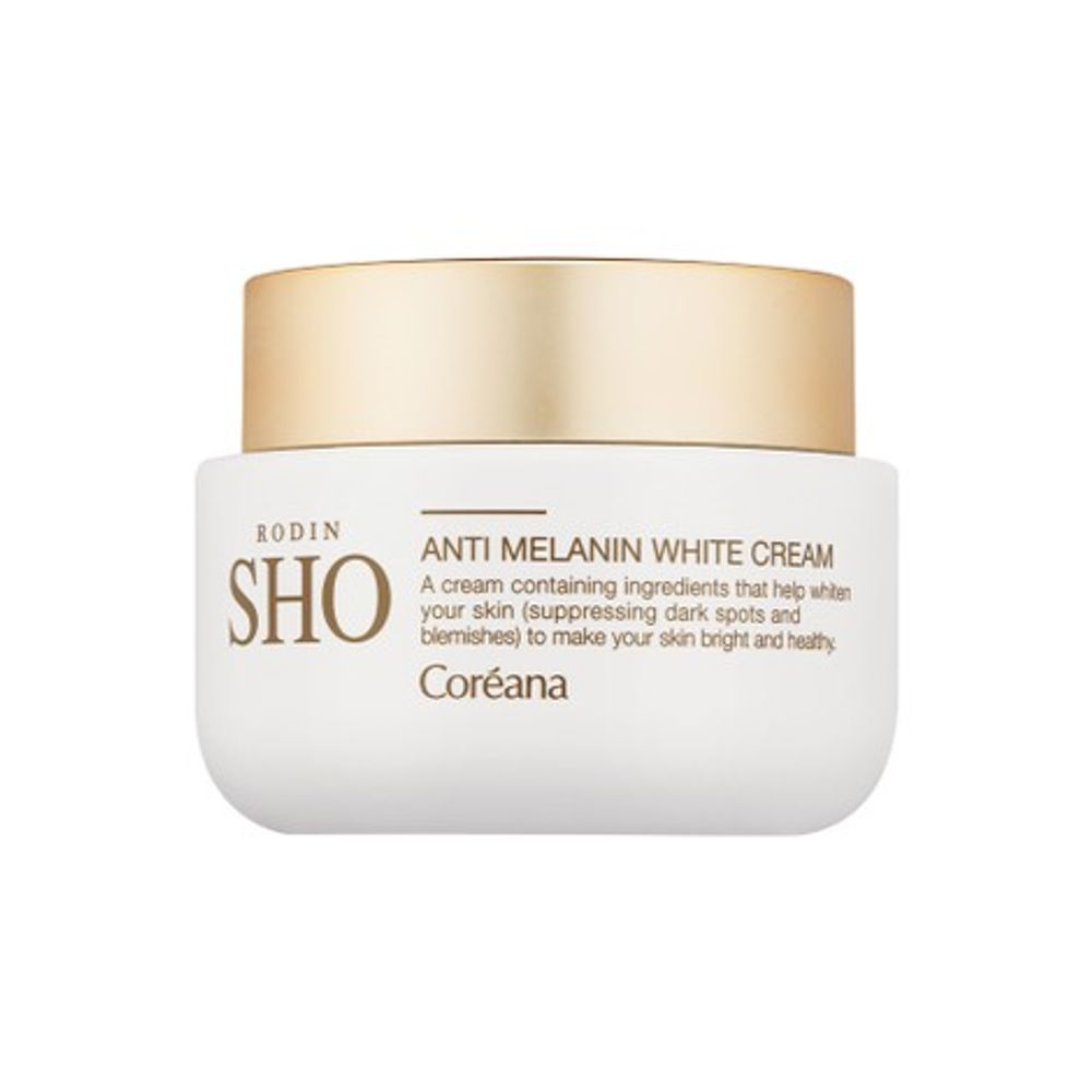 Coréana RODIN SHO Anti Melanin White Cream 50ml – Brightens Skin & Reduces Freckles with Niacinamide, Bisabolol & 7-Flower Patented Extract _ Made in KOREA